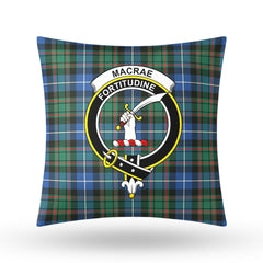 MacRae Hunting Ancient Tartan Crest Pillow Cover