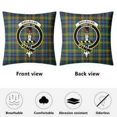 MacLellan Ancient Tartan Crest Pillow Cover