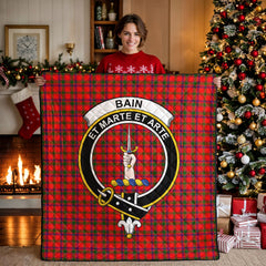 Bain Tartan Crest Quilt