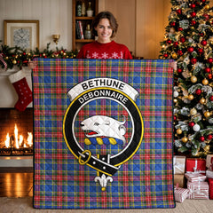 Bethune Modern Tartan Crest Quilt