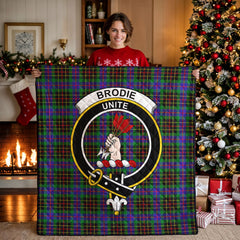 Brodie Hunting Modern Tartan Crest Quilt