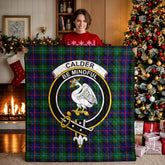 Calder (Calder-Campbell) Tartan Crest Quilt