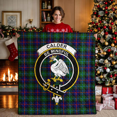 Calder (Calder-Campbell) Tartan Crest Quilt