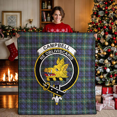 Campbell Argyll Modern Tartan Crest Quilt
