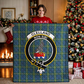 Clelland Tartan Crest Quilt