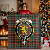 Cumming Hunting Ancient Tartan Crest Quilt