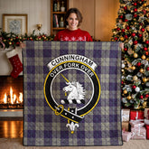 Cunningham Dress Blue Dancers Tartan Crest Quilt