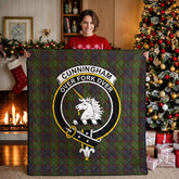 Cunningham Hunting Modern Tartan Crest Quilt