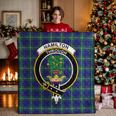 Hamilton Hunting Modern Tartan Crest Quilt