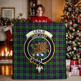 Leslie Hunting Tartan Crest Quilt