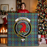 MacNicol Hunting Ancient Tartan Crest Quilt