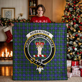 Robertson Hunting Modern Tartan Crest Quilt