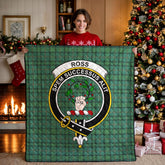 Ross Hunting Ancient Tartan Crest Quilt