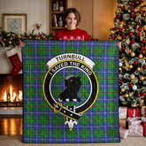 Turnbull Hunting Tartan Crest Quilt