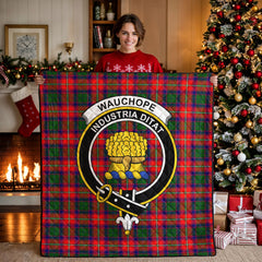 Wauchope (or Waugh) Tartan Crest Quilt