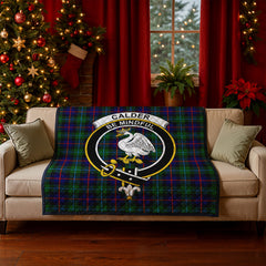 Calder (Calder-Campbell) Tartan Crest Quilt
