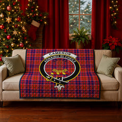 Cameron of Lochiel Modern Tartan Crest Quilt