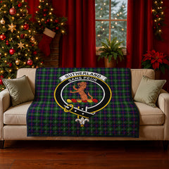 Sutherland Modern Tartan Crest Quilt