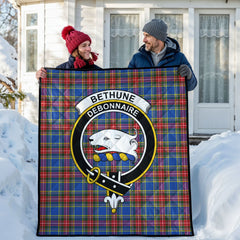Bethune Modern Tartan Crest Quilt