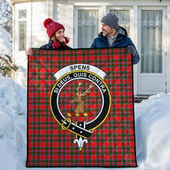 Spens (or Spence) Tartan Crest Quilt