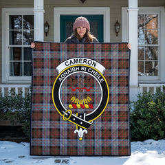 Cameron of Erracht Weathered Tartan Crest Quilt