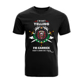 Carrick Tartan Crest T-shirt - I'm not yelling style