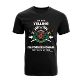 Fotheringham Tartan Crest T-shirt - I'm not yelling style