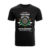 Gladstone Tartan Crest T-shirt - I'm not yelling style