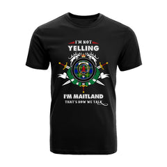 Maitland Tartan Crest T-shirt - I'm not yelling style