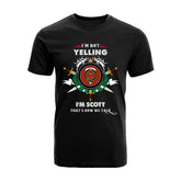 Scott Tartan Crest T-shirt - I'm not yelling style
