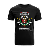 Stewart (of Appin) Tartan Crest T-shirt - I'm not yelling style