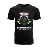 Sutherland II Tartan Crest T-shirt - I'm not yelling style