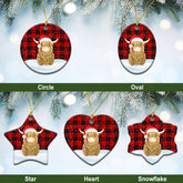 MacLeod of Raasay Tartan Christmas Ceramic Ornament - Highland Cows Style