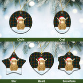 McCarter Tartan Christmas Ceramic Ornament - Highland Cows Style