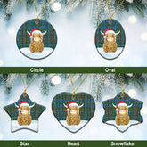 Ogilvie Hunting Ancient Tartan Christmas Ceramic Ornament - Highland Cows Style