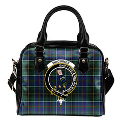 MacInnes Modern Tartan Crest Shoulder Handbags