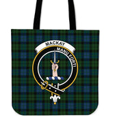 MacKay Modern Tartan Crest Tote Bag