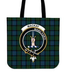 MacKay Modern Tartan Crest Tote Bag