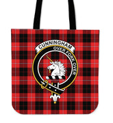 Cunningham Modern Tartan Crest Tote Bag