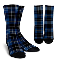 Clergy Blue Tartan Crew Socks