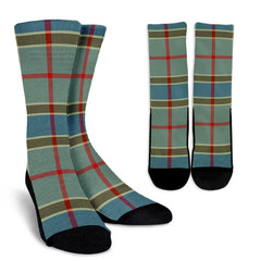 Balfour Blue Tartan Crew Socks