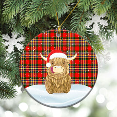 Makgill Tartan Christmas Ceramic Ornament - Highland Cows Style