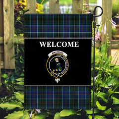 MacInnes Tartan Crest Black Garden Flag