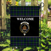 MacKenzie Tartan Crest Black Garden Flag