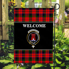 MacNaughten Tartan Crest Black Garden Flag