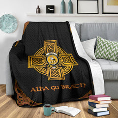 Craig Crest Premium Blanket - Black Celtic Cross Style