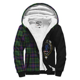 Forsyth Modern Tartan Crest Sherpa Hoodie - Circle Style