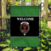 Currie Tartan Crest Black Garden Flag