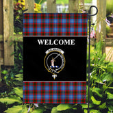 Dalmahoy Tartan Crest Black Garden Flag