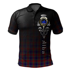 Clark (Lion) Red Tartan Polo Shirt - Alba Celtic Style